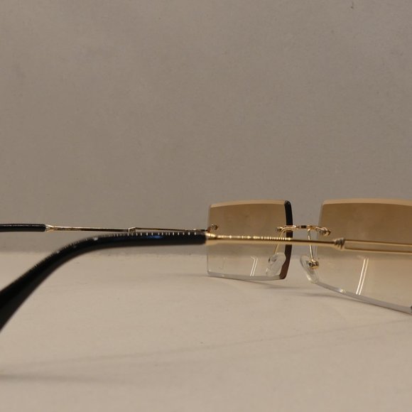 Rectangular No Brand Rimless Sunglasses - Picture 5 of 6